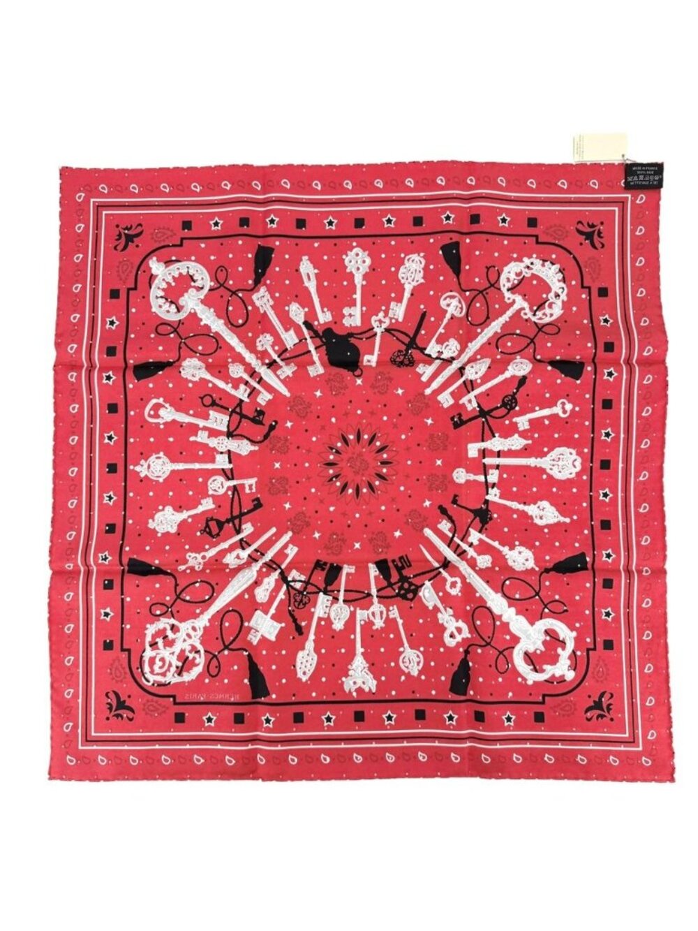 Hermes Scarf Carre 55 les Cles Bandana Items les Key Silk - Picture 2 of 4